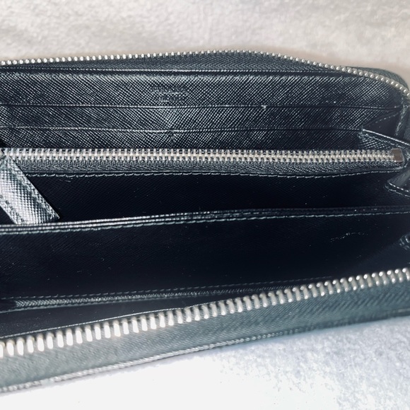 Prada Saffiano Leather Zip Around Long Wallet - Picture 6 of 8